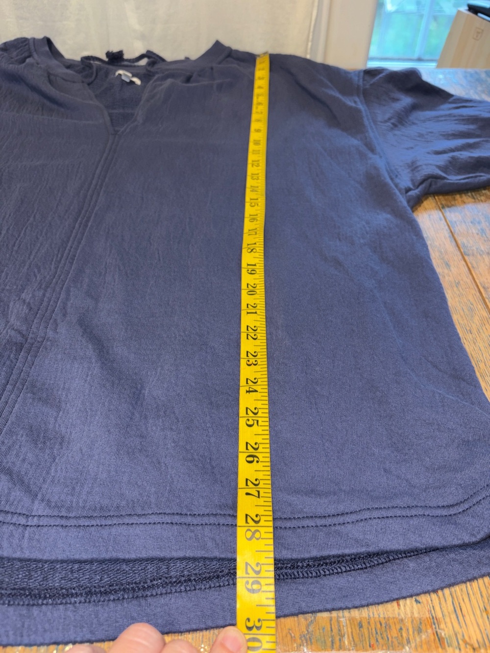 Aerie Oversized Blue Textured Pullover – Size XL - Picture 8 of 9
